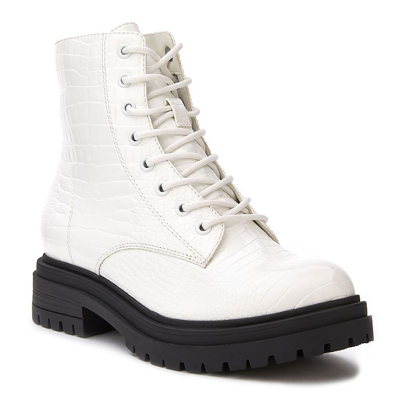 Coconuts by Matisse Suzie Womens Combat Boots, Size: 6, White