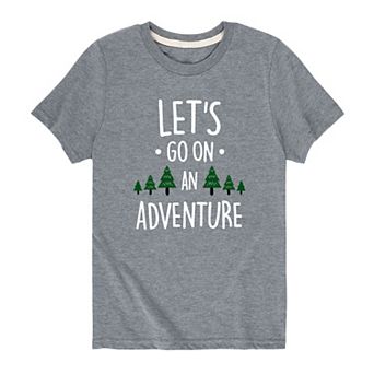Boys 8-20 "Let's Go On An Adventure" Graphic Tee