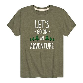 Boys 8-20 "Let's Go On An Adventure" Graphic Tee