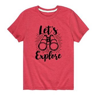 Boys 8-20 "Let's Explore" Binocular Graphic Tee