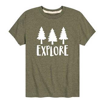 Boys 8-20 "Explore" Graphic Tee