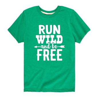 Boys 8-20 "Run Wild And Be Free" Graphic Tee