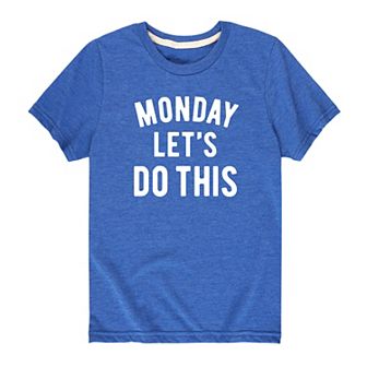 Boys 8-20 "Monday Let's Do This" Graphic Tee