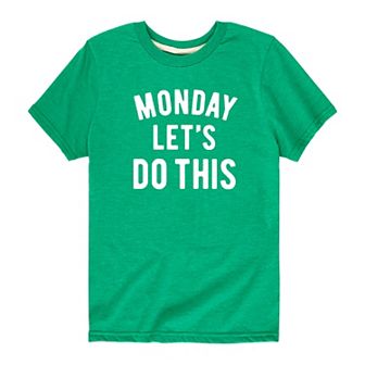 Boys 8-20 "Monday Let's Do This" Graphic Tee