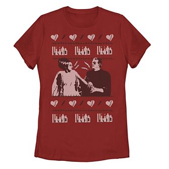 Juniors' Universal Monsters The Frankensteins Knit Style Tee