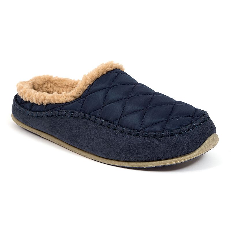 Deer Stags Slipperooz Alma Mens Faux-Shearling Slippers, Size: 10, Blue