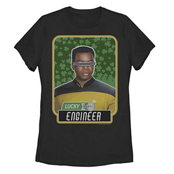 Juniors' Star Trek Next Generation Lucky Engineer St. Patrick's Day Tee