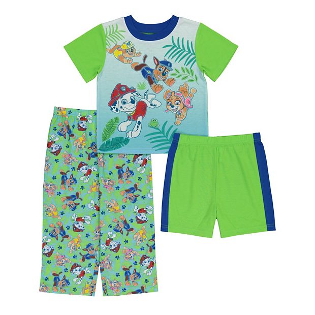 Paw Patrol at the Beach 3-Piece Boys Pajama Shorts Set, Size 4T