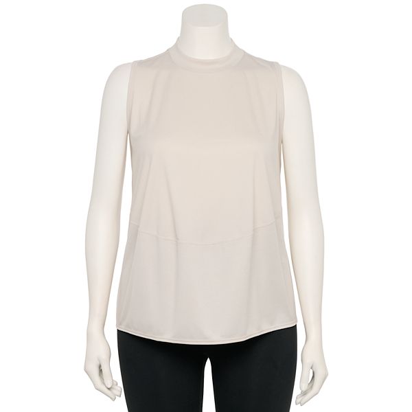 Plus Size FLX Commuter Mockneck Ribbed Tank