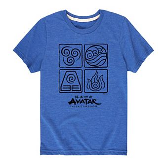 Boys 8-20 Avatar: The Last Airbender Element Symbols Graphic Tee