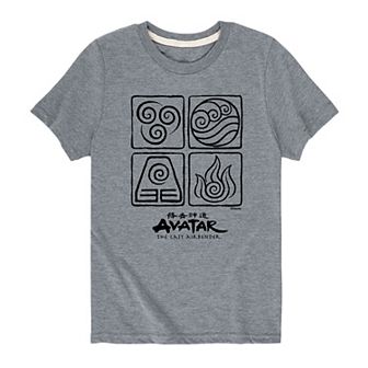 Boys 8-20 Avatar: The Last Airbender Element Symbols Graphic Tee