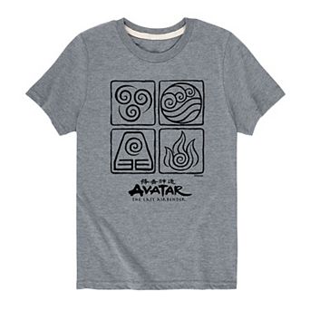 Boys 8-20 Avatar: The Last Airbender Element Symbols Graphic Tee