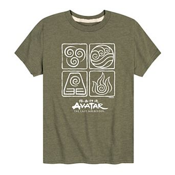 Boys 8-20 Avatar: The Last Airbender Element Symbols Graphic Tee