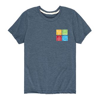 Boys 8-20 Avatar: The Last Airbender Element Symbols Badge Graphic Tee