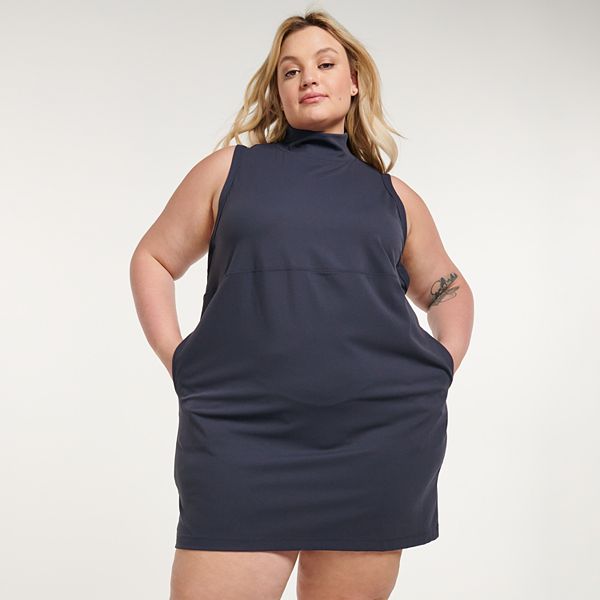 Plus Size FLX Affirmation Mockneck Sleeveless Dress