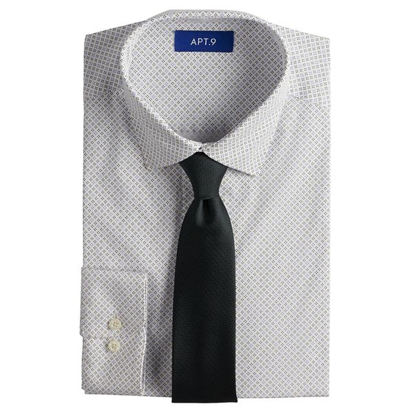 Men's Apt. 9® SlimFit SpreadCollar Dress Shirt & Tie Set