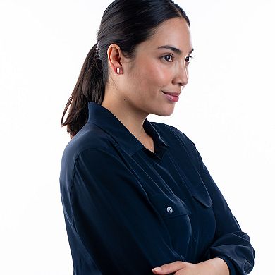 LUXLE 14k Gold 3/8 Carat T.W. Diamond Teardrop Stud Earrings