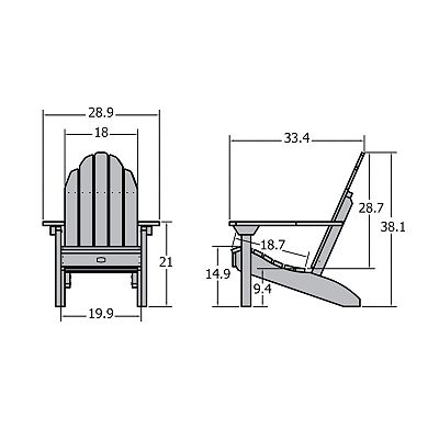 Highwood USA Adirondack Arm Chair 2-piece Set