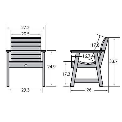 Highwood USA Garden Arm Chair 2-piece Set