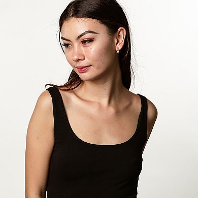 LUXLE 14k Gold 1/2 Carat T.W. Diamond Hoop Earrings