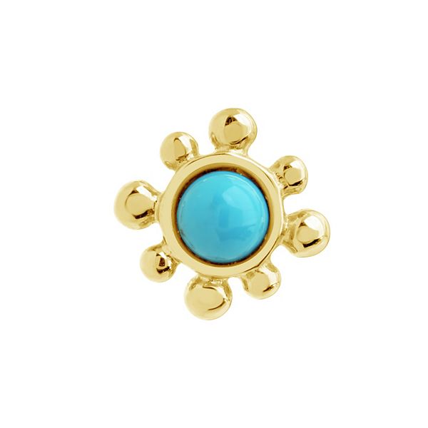 MC Collective 14K Gold Turquoise Pyramid Stud Earrings, Women's