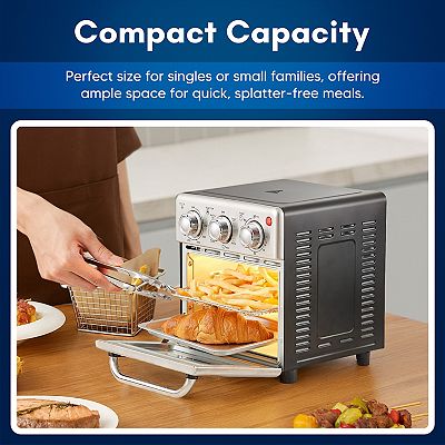 Elite Cuisine 8L Air Fryer Convection Toaster Oven with Broiler