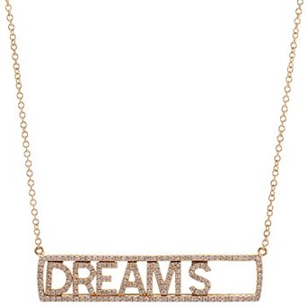 Luxle 14k Gold 1/2 Carat T.W. Diamond "Dreams" Necklace