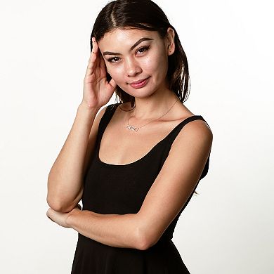 Luxle 14k gold 3/8 Carat T.W. Diamond "Peace" Necklace