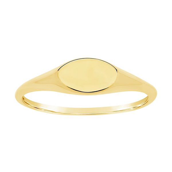 MC Collective 14k Gold Thin Signet Ring