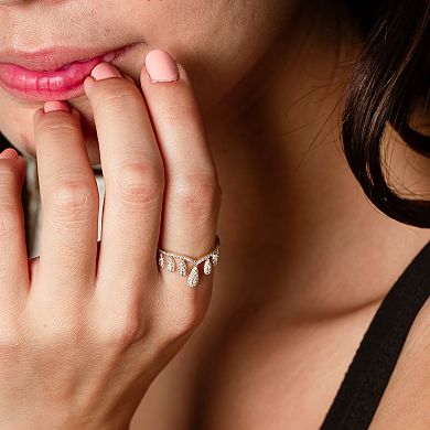 Luxle 14k Gold 3/8 Carat T.W. Diamond Crown Ring