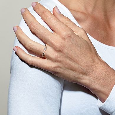 Luxle 14k Gold 1/3 Carat T.W. Diamond Open Band Ring