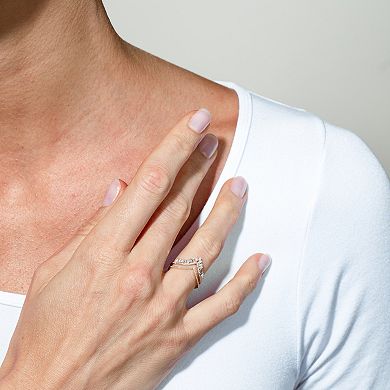 Luxle 14k Gold 5/8 Carat T.W. Diamond Crown Ring