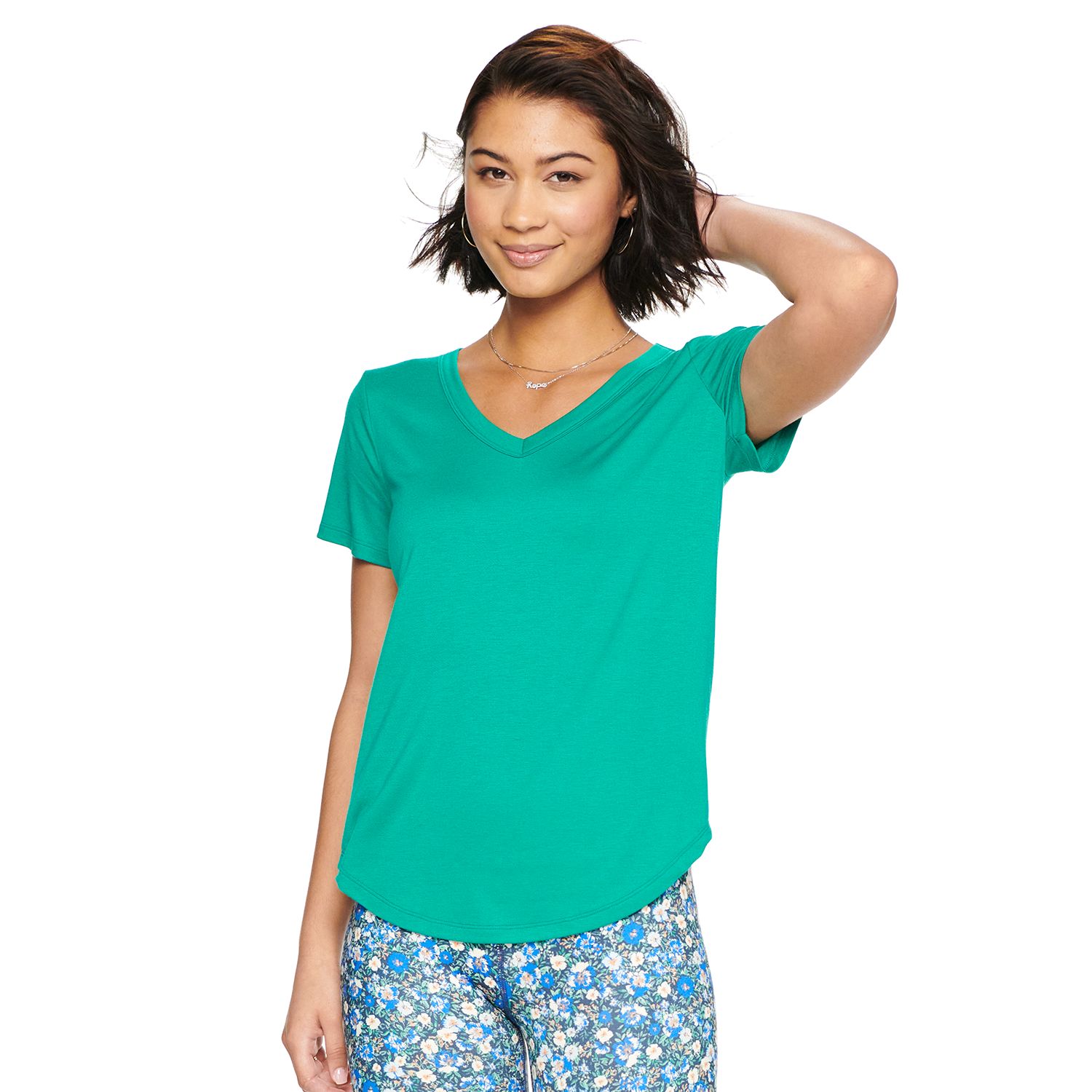 kohls so favorite v neck pocket tee