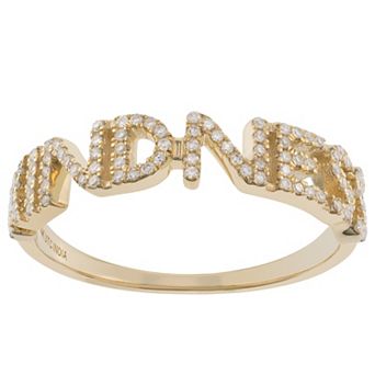 Luxle 14k Gold 1/5 Carat T.W. Diamond "Kindness" Ring