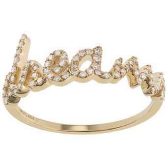 Luxle 14k Gold 1/5 Carat T.W. Diamond "Dreams" Ring