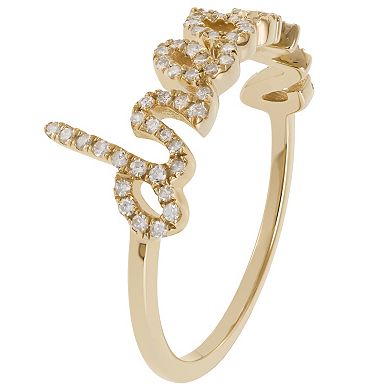 Luxle 14k Gold 1/5 Carat T.W. Diamond "Dreams" Ring