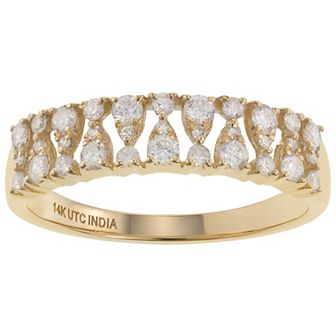 Luxle 14k Gold 3/8 Carat T.W. Diamond Band Ring