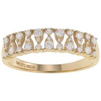 Luxle 14k Gold 3/8 Carat T.W. Diamond Band Ring