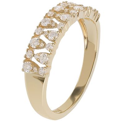 Luxle 14k Gold 3/8 Carat T.W. Diamond Band Ring