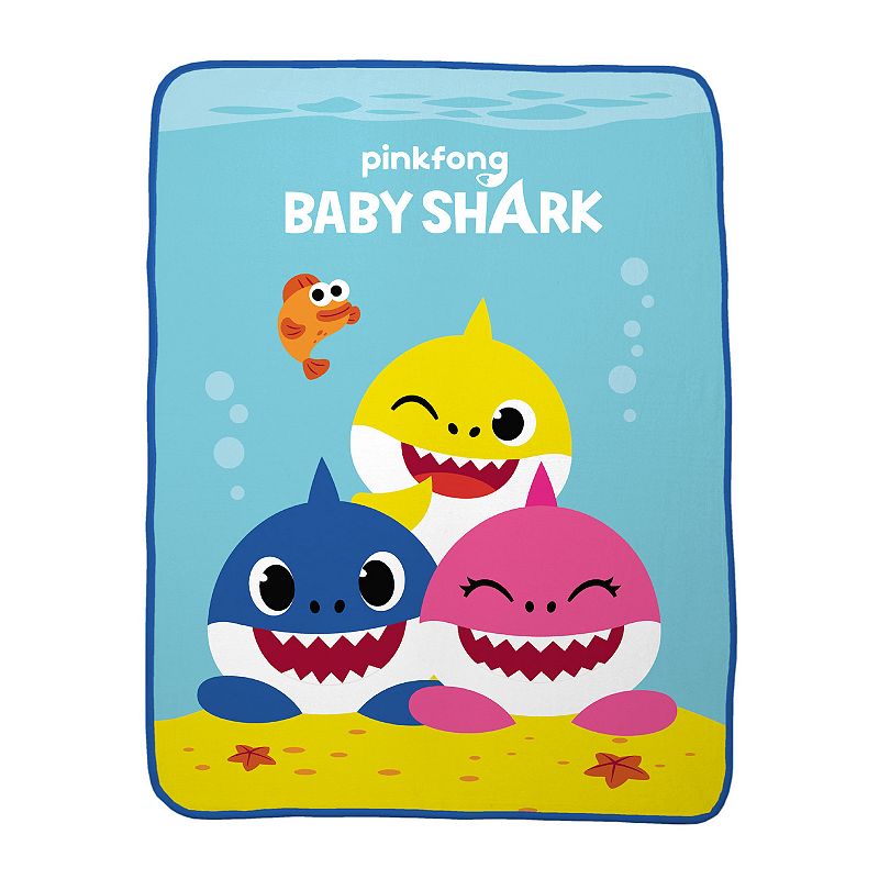 Baby Shark & Friends Throw Blanket, Multicolor