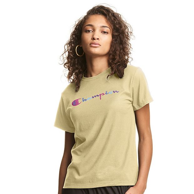 Champion shirt womens yellow deals