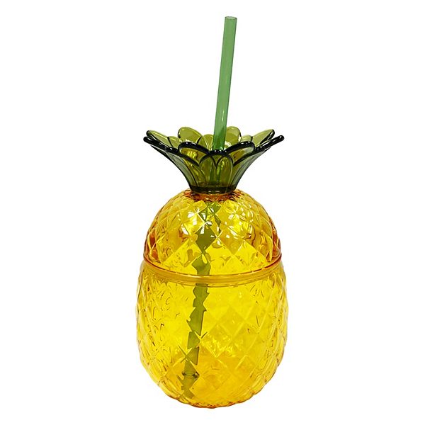 Pineapple Cup With Straw