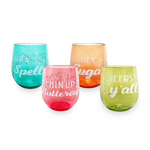 Celebrate Together™ Fall 4-pc. Acrylic Stemless Wine Glass Set