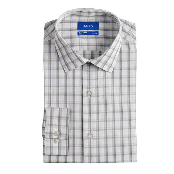 Men's Apt. 9® Premier Flex SlimFit SpreadCollar Dress Shirt