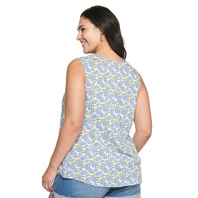 Plus Size Sonoma Goods For Life® V-Neck Tank