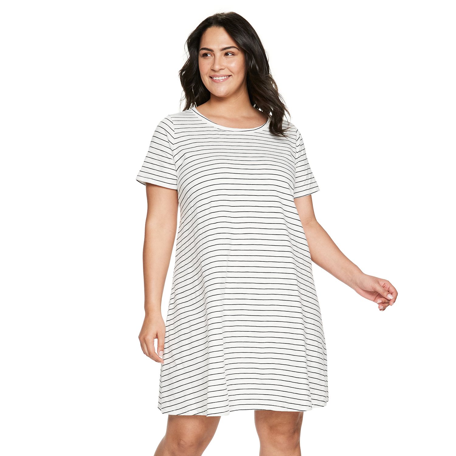 plus size t shirt swing dress