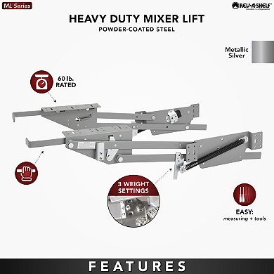 Rev-A-Shelf Heavy Duty Lifting System for Kitchen Base Cabinets, RAS-ML-HDCR