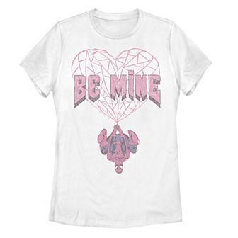 Juniors' Marvel Spider-Man Heart Web Tee