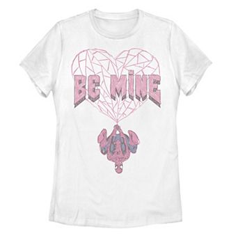 Juniors' Marvel Spider-Man Heart Web Tee