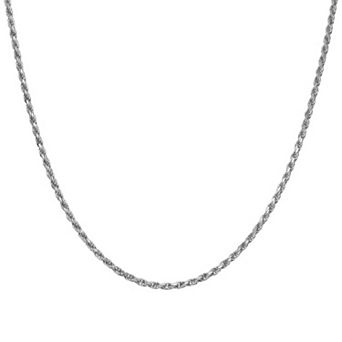 Giorgio di Vicenza Sterling Silver Men's Italian Rope Chain Necklace